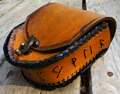 Leather Bag with Runes